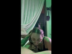 MILF Brunette Covers Herself in Milk for Amateur Fun