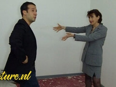 엉덩이, 흑갈색 머리, 입에 사정, 힐, 나이든, 밀프, 팬티호스, 잡년