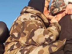 Avsugning, Creampie, Mogen, Utomhus, Rysk, Tabu