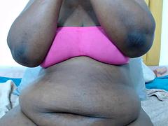 Amatør, Stor svart kvinne, Svart, Mørk, Onani, Alene, Leker