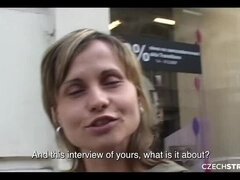 Hot Brunette Julie Gives Blowjob in Public Toilet - Amateur Sex & Cum in Mouth