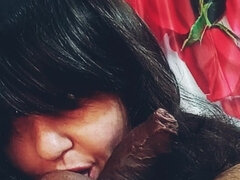 Amatør, Stor svart kvinne, Kukk suging, Par, Inder, Moden