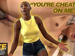 Africain, Asiatique, Gros cul, Grosse bite, Tromperie, Noir ébène, Femelle, Orgasme