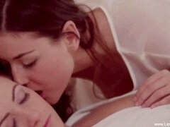 키스, 레즈비언, 대단히, 보지, 젖가슴