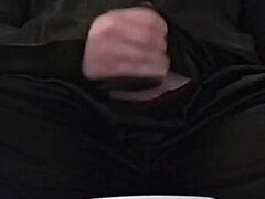 Satin Sissy Cum Hard on Her Satin Clothes