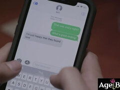 Grosse bite, Sucer une bite, Brunette brune, Tir de sperme, Gorge profonde, Mamie, Hard, Mature