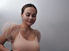 Chica, Verga grande, Tetas grandes, Morena, Europeo, Sexo duro, Besar, Tetas