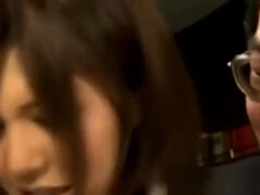 Sexy asian secretary gets hot