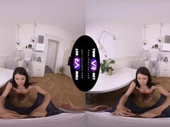 Tridimensionnel, Sucer une bite, Brunette brune, Éjaculer dans la bouche, Groupe, Hard, Hd, Nénés