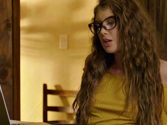 Intense Story of Tattooed Latina Licking Herself in Heels and Glasses