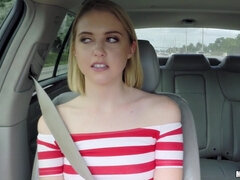 Innocent Hottie Gets Banged - small tits blonde Chloe Cherry fingered and penetrated in car
