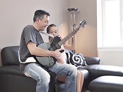 OLD4K. Carnal pleasure with a little girl replaces paying for a guitar lesson
