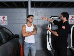 Naughty sex in the parking lot between Bryce Star and Tony Paradise