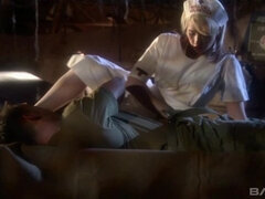 Blondýna, Stříkání spermatu, Na obličej, Venku