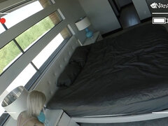 Boss slut caught on Dildo Thief video: small tits babe gets hardcore sex with his big cock