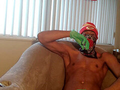 Mask, latex gloves, mask