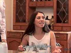 Tiffany Doll chooses her step dad's car & satisfies his desires