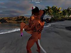 Playa, Tetas grandes, Mamada, Divertido, Sexo duro, Público, Tetas