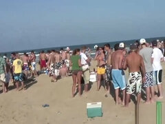 Strand, Bystig, Klassisk, Söt, Naturlig, Orgasm, Offentlig, Fitta