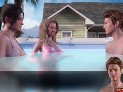 Z odbytu do ust, Duży tyłek, Obciąganie, Wytrysk, Gra, Basen, Nastolatki, Cycki