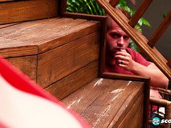 Velké kozy, Kuřba, Brunetka, Sperma v puse, Stříkání spermatu, Honění, Přírodní prsa, Kozičky