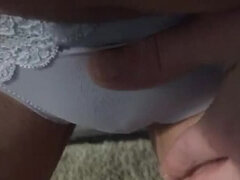 Hot Young MILF Tabitha Hoots in White Panties Preps Pussy for Hubby