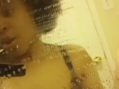 Amateur, Cuarto de baño, Gorda, Negro, Solo