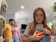 Cleaning lady seduces a horny dude to fuck him on the sly