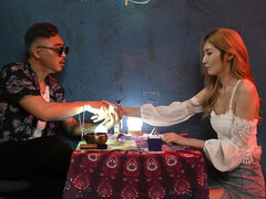 Asiater, Blond, Kukk suging, Kinesisk, Bakfra, Runke, Onani, Forført