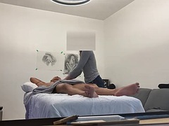 Asiatisch, Tussi, Grosser schwanz, Blondine, Blasen, Handjob, Japanische massage, Koreanisch