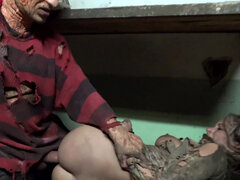 Bondage disciplin sadomasochisme, Sort, Brunette, Fetish, Gangbang, Hårdt, Naturlige bryster, Pov