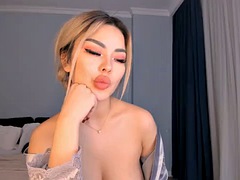 Cute asian teen solo