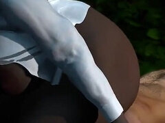 3d, アフリカ人, お尻, 黒人, お婆さん, ハードコア