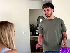 Stepbro's big dick gets stuffed by braylin Bailey's small tits & tight pussy