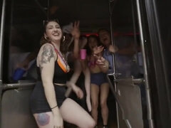 Stranded teen 18+ Fucking Host In Party Bus
