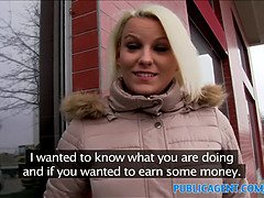 Blondinka, Fafanje, Zunanji izliv, Češka, Hd, V javnosti, Sesanje, Joške