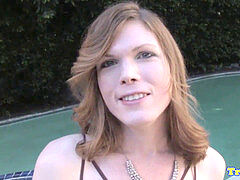 Culo, Spalancato, Lingerie, Masturbazione, All'aperto, Donna con pene, Solo