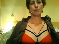 Masturbatie, Rijpe lesbienne, Alleen, Webcamera