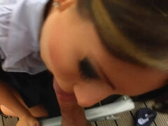 Fafanje, Škornji, Evropska, Obrazno, Pete, Naravne joške, Zunaj, V uniformi