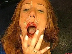 18 let, Blondýna, Roztomilá, Evropské, Na obličej, Gangbang, Teenka, Zastaralé