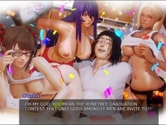 Hot brunette teacher with big tits gives a wild lesson in Waifu Academy