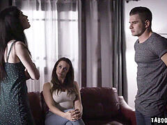 Pik sutte, Brunette, Sædskud, Teenager, Trekant