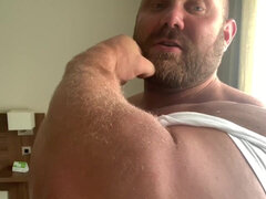 Muscle Worship Jerking with Huge Cumshot