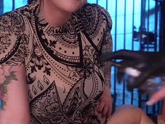 Bondage disciplina dominação submissão sadismo e masoquismo, Bissexual, Ela vestida ele nu, Jato de porra, Mulher dominante, Humilhação, Cunete, Escravoa