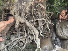 I Discover an Indigenous Girl Masturbating on Top of a Big Giant Stone, I Approach Her so I Can Convince Her to Fuck.