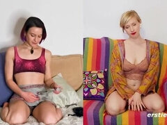German Lesbian JOI - Flora Teaches Veronica How to Masturbate with a Glass Dildo