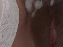 Couple, Tir de sperme, Poilue, Fait maison, Mature, Jarretelles
