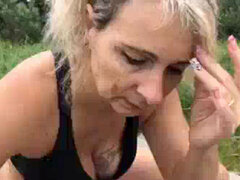 Enthousiasteling, Pijpbeurt, Sperma shot, Vriendin, Huisgemaakt, Buiten, Slet