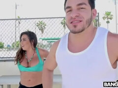 Grosse bite, Brunette brune, Hd, De plein air