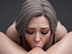 미인, 큰 음경, 오랄섹스, 하드코어, Hd, 라티나, 밀프, 빨아들이는